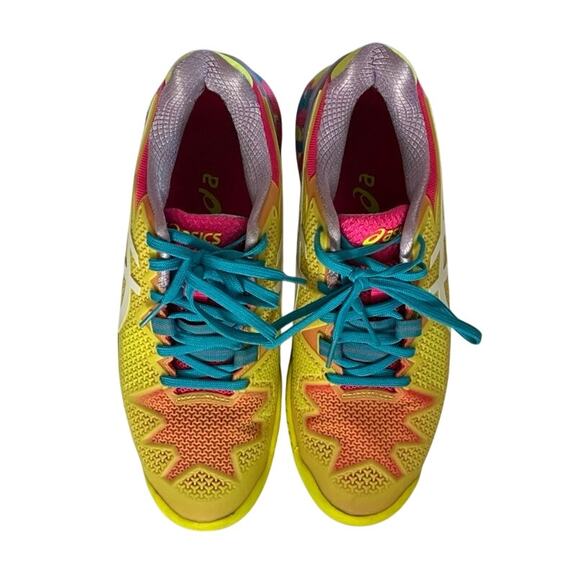 Asics Women's Gel Resolution 8 Multicolor Tennis Court Shoes Size 7.5 - Picture 1 of 8